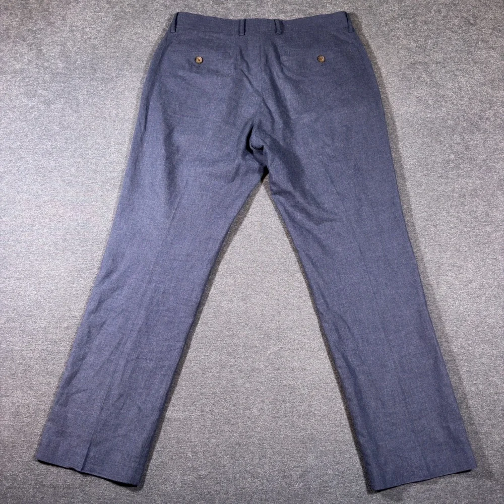 J.Crew Thompson Pants Men 32x30 Blue Tapered Cotton Chino Dress Slacks Casual